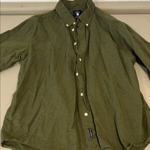 Classic Olive Button-Down Shirt
